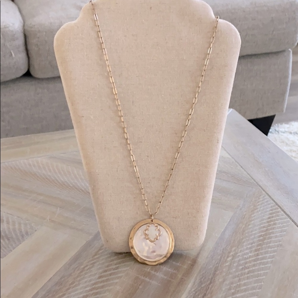 Stella and Dot Amala silver and gold pendant